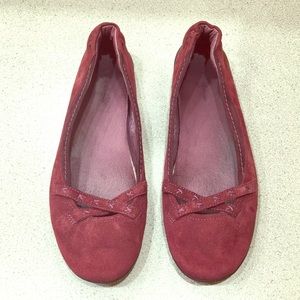 Patagonia Ebony Sultan Red Suede Flats